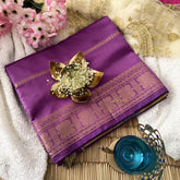 Vriksham Purple Chinnalampattu Saree Floral Copper Border-VS4716